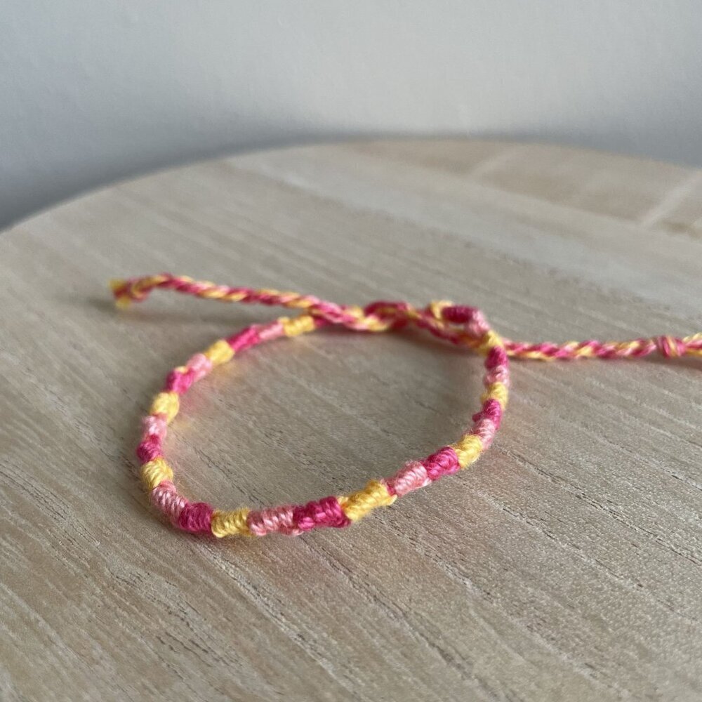 Bronwyn Bracelet, anklet, trendy, comfortable, tie, embroidery thread, woven, gi